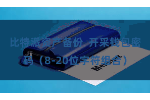 比特派资产备份 开采钱包密码(8-20位字符组合)