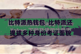 比特派热钱包 比特派还提拔多种身份考证面貌