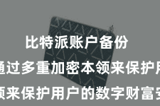 比特派账户备份  其平台通过多重加密本领来保护用户的数字财富安全
