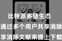 比特派多链生态  用户不错通过多个用户共享消除文献来提上下载速率