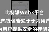 比特派Web3平台  比特派热钱包奋勉于于为用户提供安全的存储处分决策